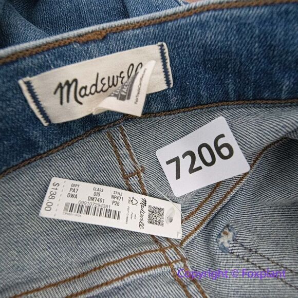 New! Madewell Petite Kick‎ Out Crop Jeans oneida wash, size 26P - Picture 12 of 15